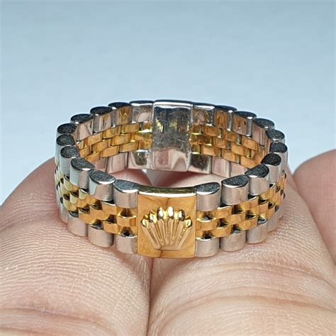 gold rolex link ring